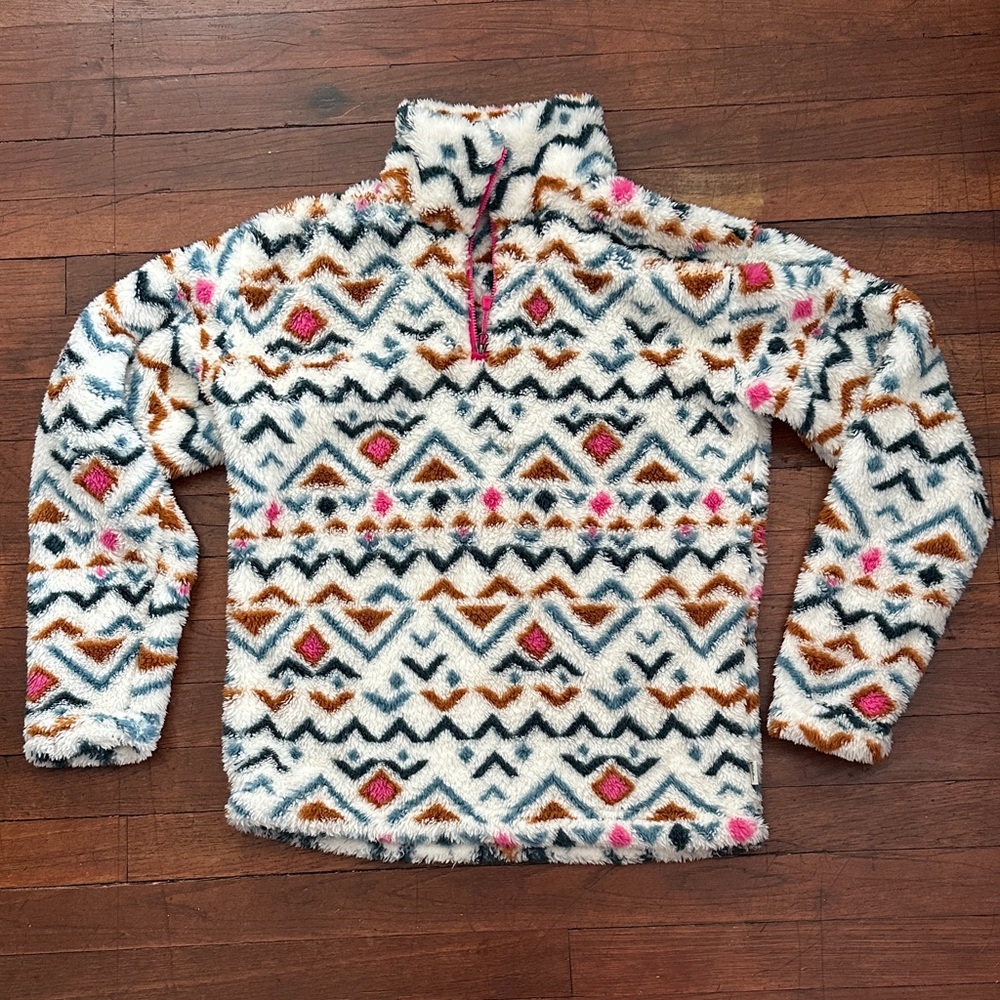 Eddie Bauer Multi Colorful Fleece Pullover